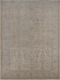 Ivory Turkish Oushak Hand Knotted Wool Rug - 9' 0" X 11' 9"