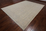 Ivory Turkish Oushak Hand Knotted Wool Rug - 9' 0" X 11' 9"