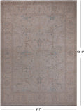 Ivory Turkish Oushak Hand Knotted Wool Rug - 9' 7" X 13' 4"