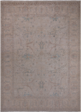 Ivory Turkish Oushak Hand Knotted Wool Rug - 9' 7" X 13' 4"