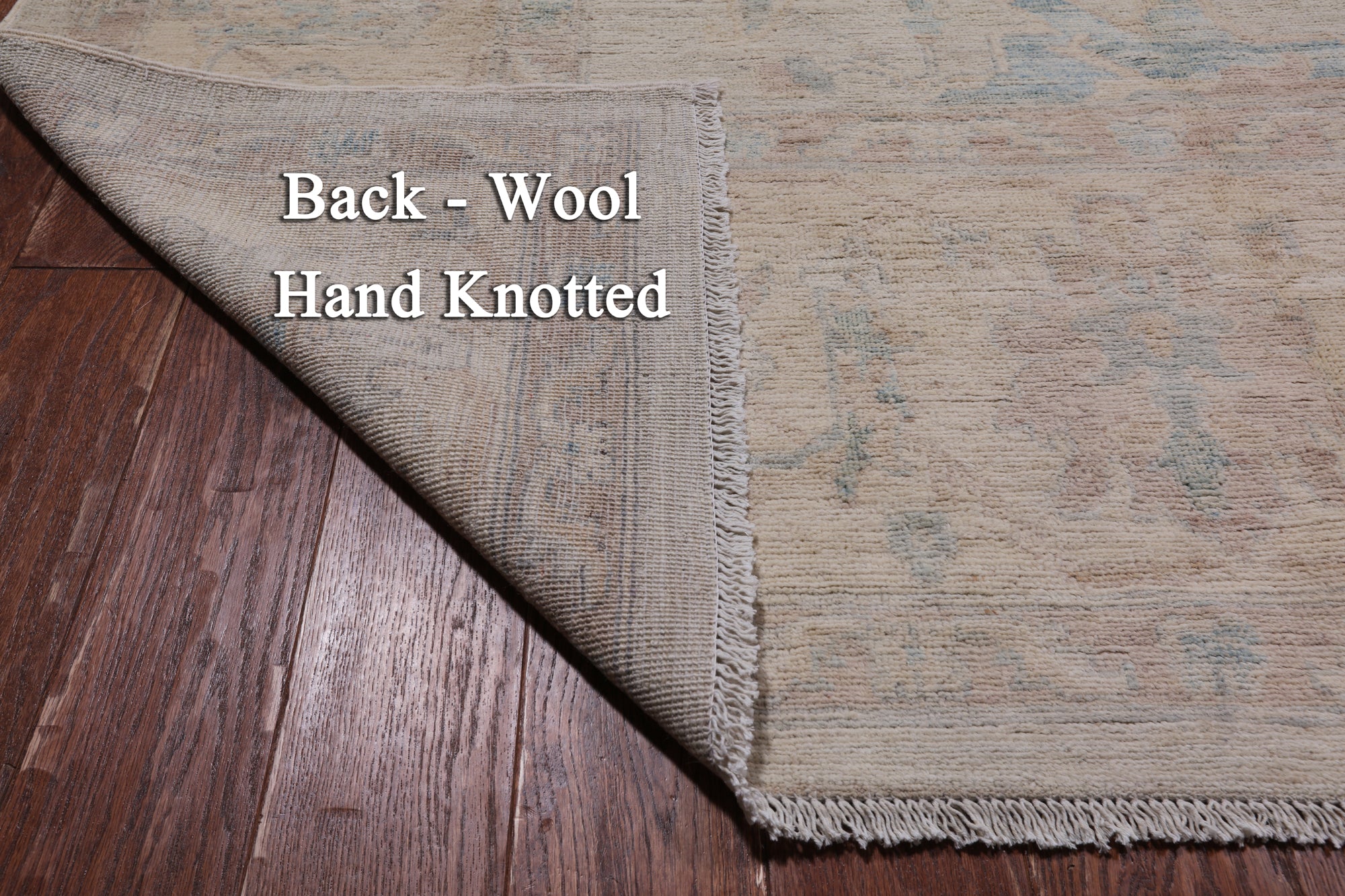 Ivory Turkish Oushak Hand Knotted Wool Rug - 9' 7" X 13' 4"