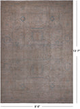 Ivory Turkish Oushak Hand Knotted Wool Rug - 9' 6" X 13' 7"