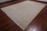 Ivory Turkish Oushak Hand Knotted Wool Rug - 9' 6" X 13' 7"