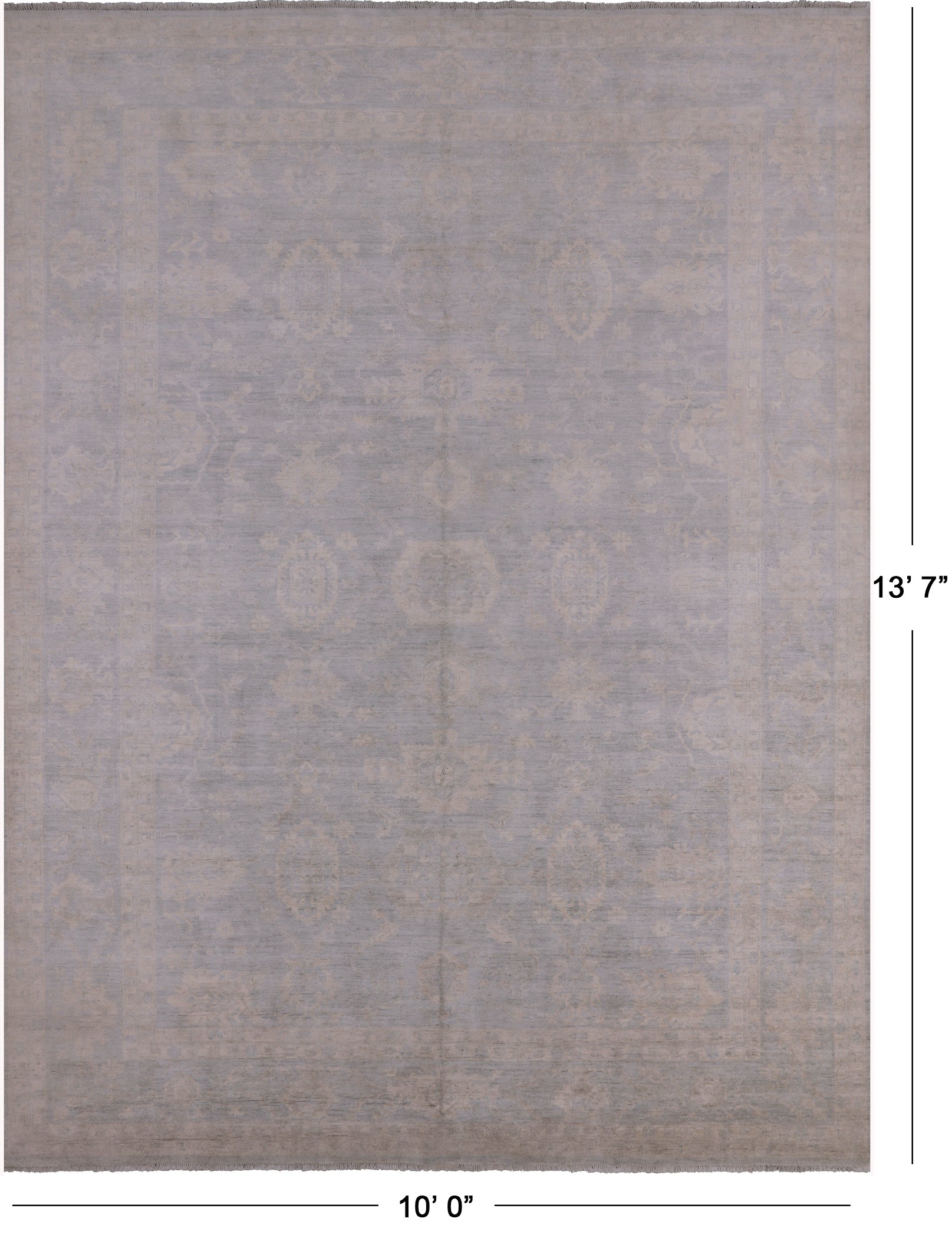 Turkish Oushak Handmade Wool Rug - 10' 0" X 13' 7" - Golden Nile