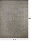 Turkish Oushak Handmade Wool Rug - 10' 0" X 13' 7"