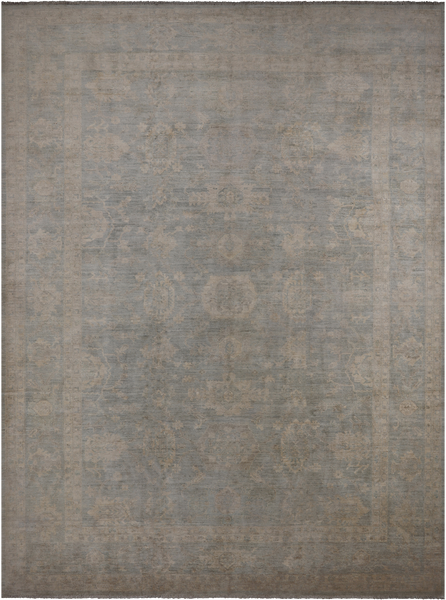 Turkish Oushak Handmade Wool Rug - 10' 0" X 13' 7"