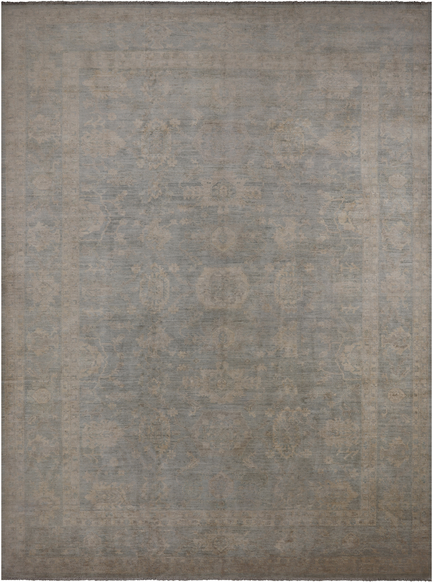 Turkish Oushak Handmade Wool Rug - 10' 0" X 13' 7"