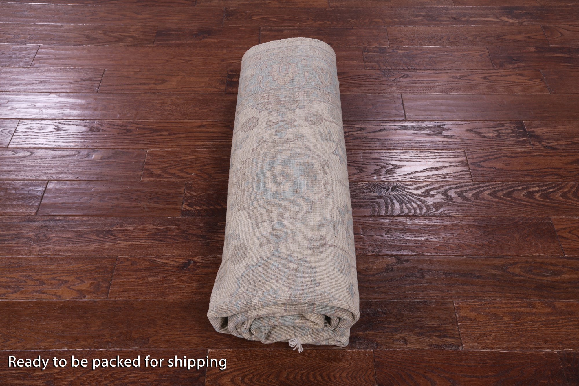 Ivory Turkish Oushak Hand Knotted Wool Rug - 6' 0" X 9' 1" - Golden Nile