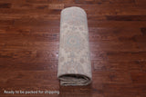 Ivory Turkish Oushak Hand Knotted Wool Rug - 6' 0" X 9' 1"