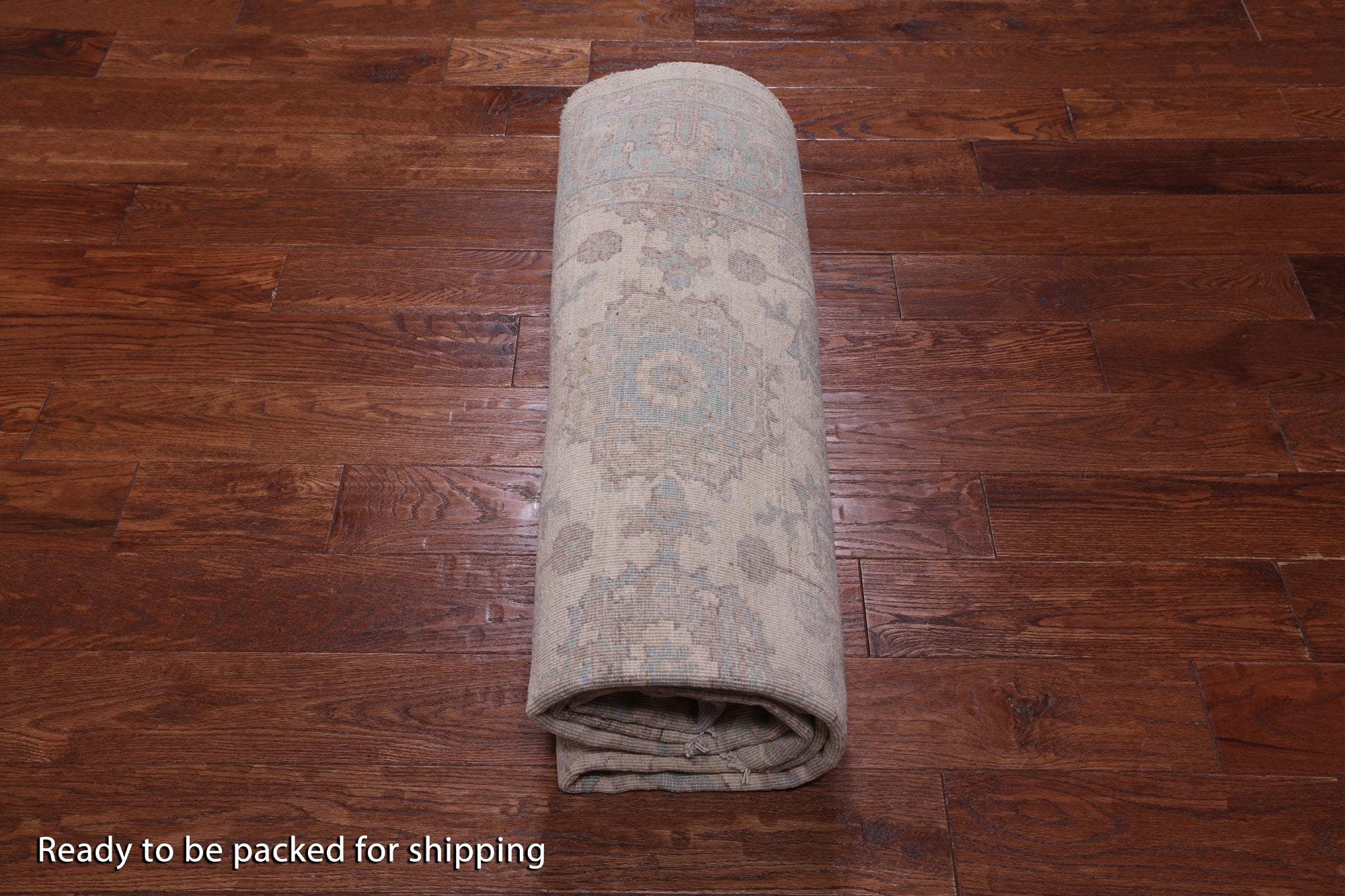 Ivory Turkish Oushak Hand Knotted Wool Rug - 6' 0" X 9' 1"