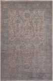 Ivory Turkish Oushak Hand Knotted Wool Rug - 6' 0" X 9' 1"