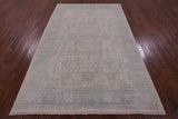 Ivory Turkish Oushak Hand Knotted Wool Rug - 6' 0" X 9' 1" - Golden Nile