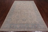 Ivory Turkish Oushak Hand Knotted Wool Rug - 6' 0" X 9' 1"