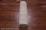 Ivory Turkish Oushak Hand Knotted Wool Rug - 6' 0" X 8' 10"