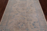 Ivory Turkish Oushak Hand Knotted Wool Rug - 4' 2" X 5' 8"