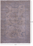 Ivory Turkish Oushak Hand Knotted Wool Rug - 4' 2" X 5' 8" - Golden Nile
