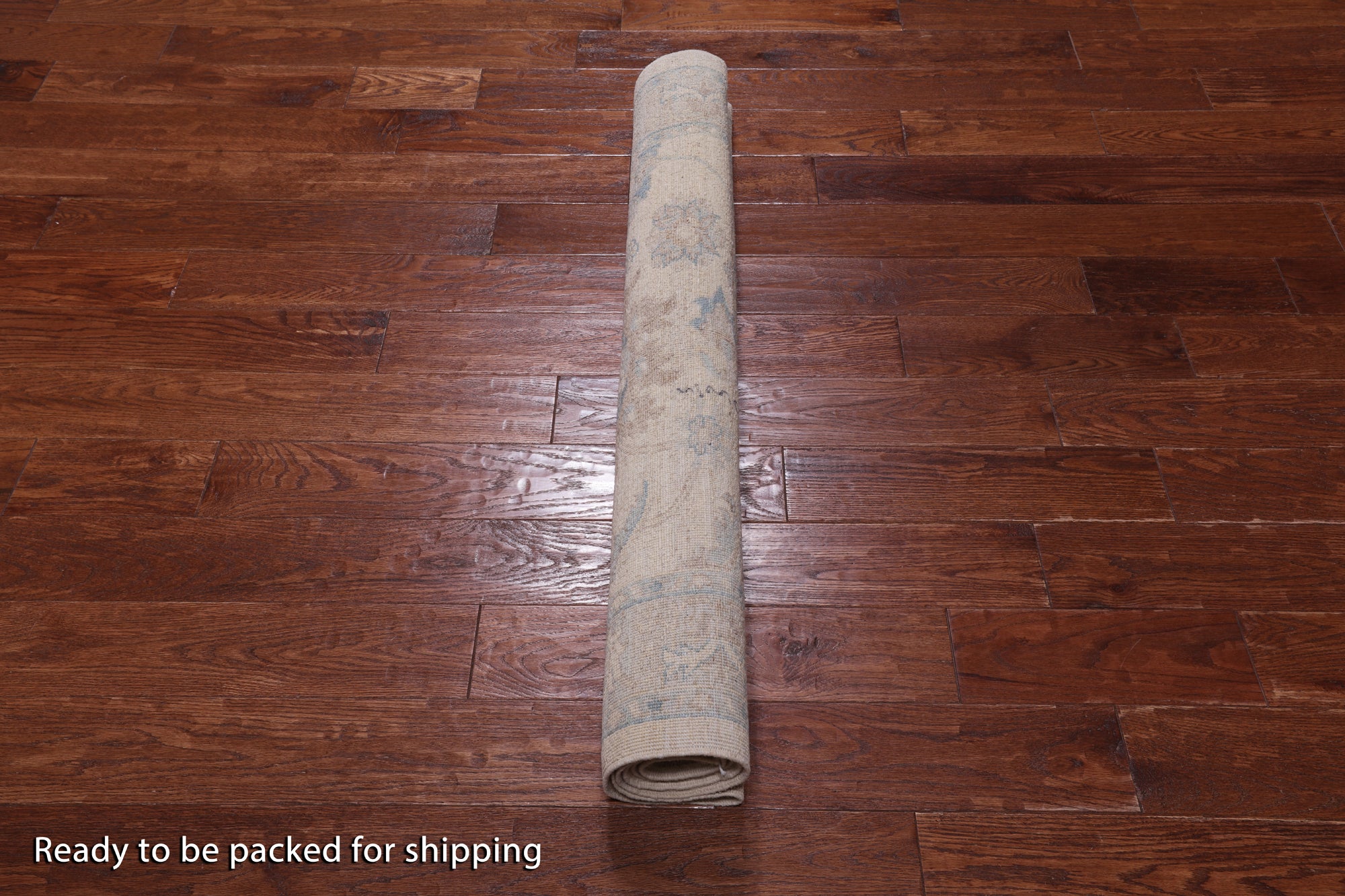 Ivory Turkish Oushak Hand Knotted Wool Rug - 4' 2" X 5' 8"