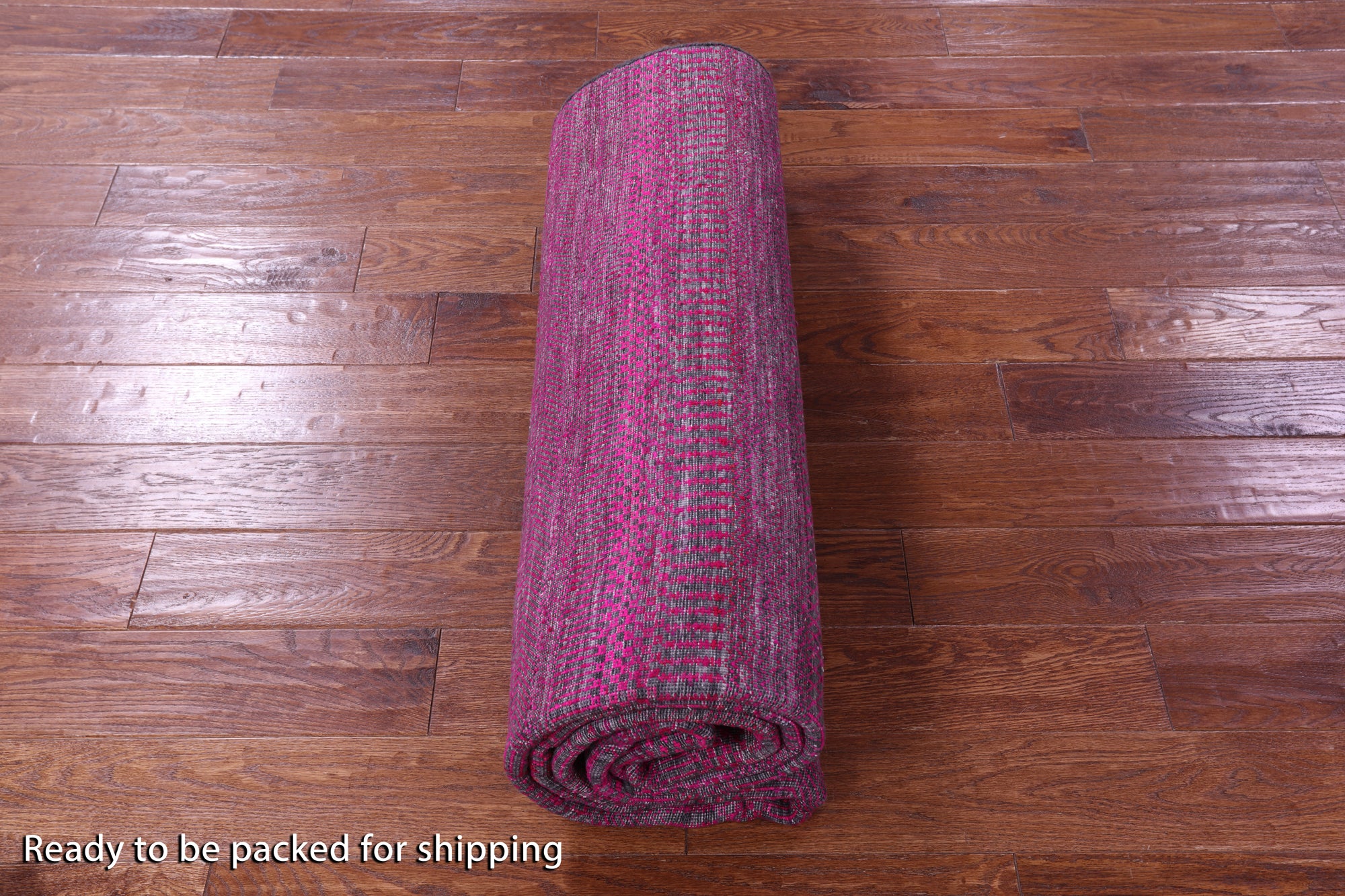 Pink Savannah Grass Hand Knotted Wool & Silk Rug - 6' 2" X 9' 3" - Golden Nile