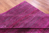 Pink Savannah Grass Hand Knotted Wool & Silk Rug - 6' 2" X 9' 3" - Golden Nile