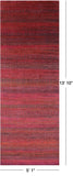 Savannah Grass Handmade Wool & Silk Rug - 5' 1" X 13' 10" - Golden Nile