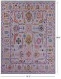 Grey Turkish Oushak Hand Knotted Wool Rug - 10' 2" X 13' 6" - Golden Nile