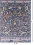 Grey Turkish Oushak Hand Knotted Wool Rug - 10' 2" X 14' 1" - Golden Nile