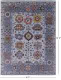 Light Blue Turkish Oushak Handmade Wool Rug - 9' 1" X 12' 2" - Golden Nile