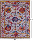Grey Turkish Oushak Handmade Wool Rug - 8' 0" X 10' 0" - Golden Nile