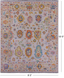 Ivory Turkish Oushak Hand Knotted Wool Rug - 8' 2" X 10' 0" - Golden Nile
