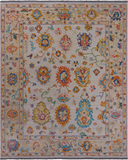 SUPER SALE Ivory Turkish Oushak Hand Knotted Wool Rug - 8' 2" X 10' 0"