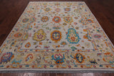 SUPER SALE Ivory Turkish Oushak Hand Knotted Wool Rug - 8' 2" X 10' 0"