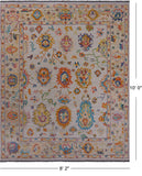 SUPER SALE Ivory Turkish Oushak Hand Knotted Wool Rug - 8' 2" X 10' 0"