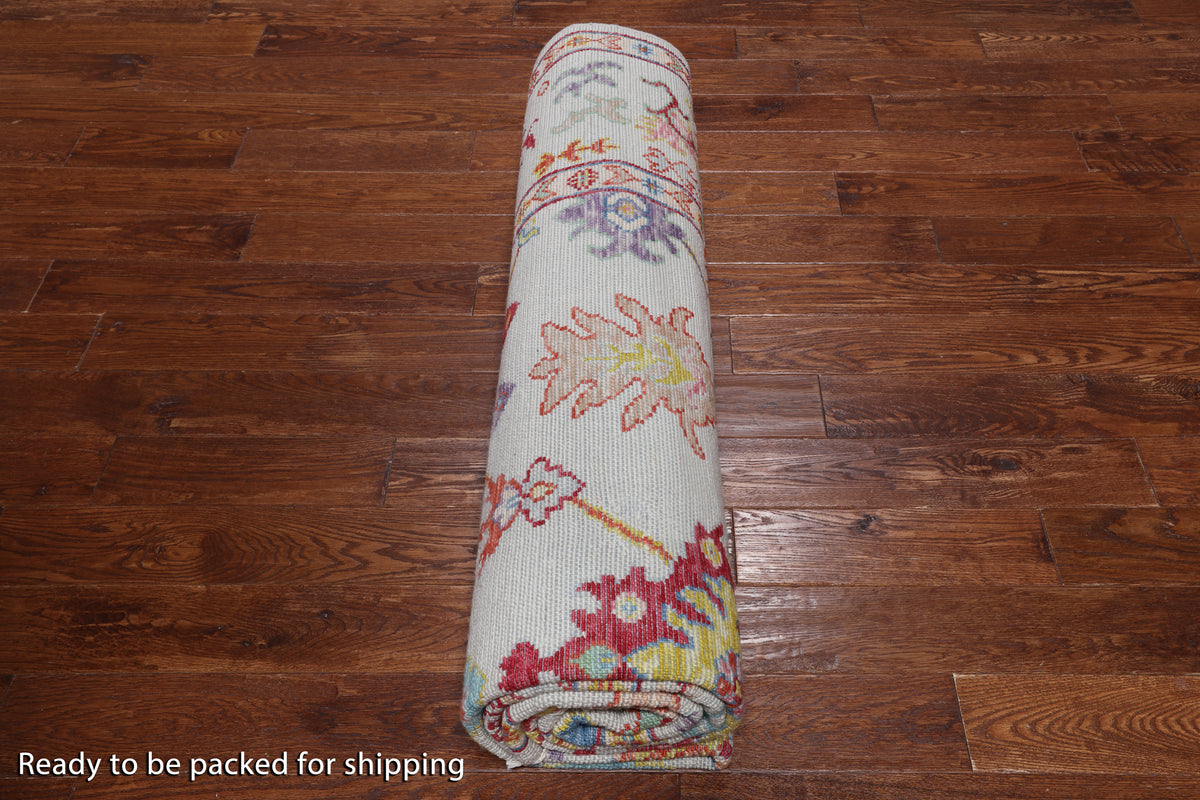 SUPER SALE Turkish Oushak Hand Knotted Wool Rug - 8' 2" X 10' 2"