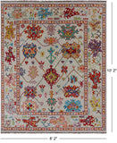 SUPER SALE Turkish Oushak Hand Knotted Wool Rug - 8' 2" X 10' 2"