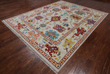 SUPER SALE Turkish Oushak Hand Knotted Wool Rug - 8' 2" X 10' 2"