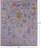 Grey Turkish Oushak Hand Knotted Wool Rug - 8' 4" X 10' 0" - Golden Nile