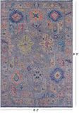 Grey Turkish Oushak Hand Knotted Wool Rug - 6' 2" X 9' 0" - Golden Nile