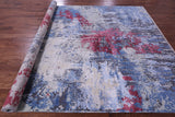 Abstract Contemporary Hand Knotted Wool & Silk Rug - 8' 10" X 11' 11" - Golden Nile