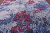 Abstract Contemporary Hand Knotted Wool & Silk Rug - 8' 10" X 11' 11" - Golden Nile