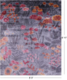 Contemporary Hand Knotted 100% Silk Rug - 8' 0" X 9' 11" - Golden Nile