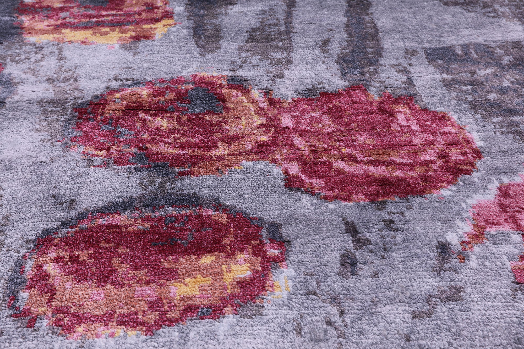 Contemporary Hand Knotted 100% Silk Rug - 8' 11" X 12' 0" - Golden Nile