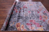 Contemporary Hand Knotted 100% Silk Rug - 8' 11" X 12' 0" - Golden Nile