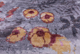 Contemporary Hand Knotted 100% Silk Rug - 8' 11" X 12' 0" - Golden Nile