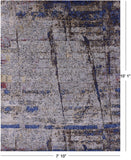 Abstract Contemporary Hand Knotted Wool & Silk Rug - 7' 10" X 10' 1" - Golden Nile
