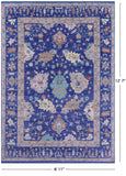 Blue Turkish Oushak Hand Knotted Wool Rug - 8' 11" X 12' 7" - Golden Nile
