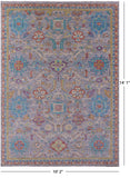 Grey Turkish Oushak Hand Knotted Wool Rug - 10' 2" X 14' 1" - Golden Nile