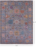 Grey Turkish Oushak Hand Knotted Wool Rug - 9' 2" X 12' 1" - Golden Nile
