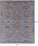 Grey Turkish Oushak Handmade Wool Rug - 8' 3" X 10' 4" - Golden Nile