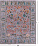 Grey Turkish Oushak Hand Knotted Wool Rug - 8' 1" X 10' 1" - Golden Nile