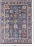 Grey Turkish Oushak Hand Knotted Wool Rug - 10' 1" X 14' 1" - Golden Nile